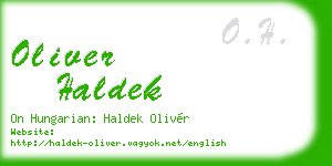 oliver haldek business card